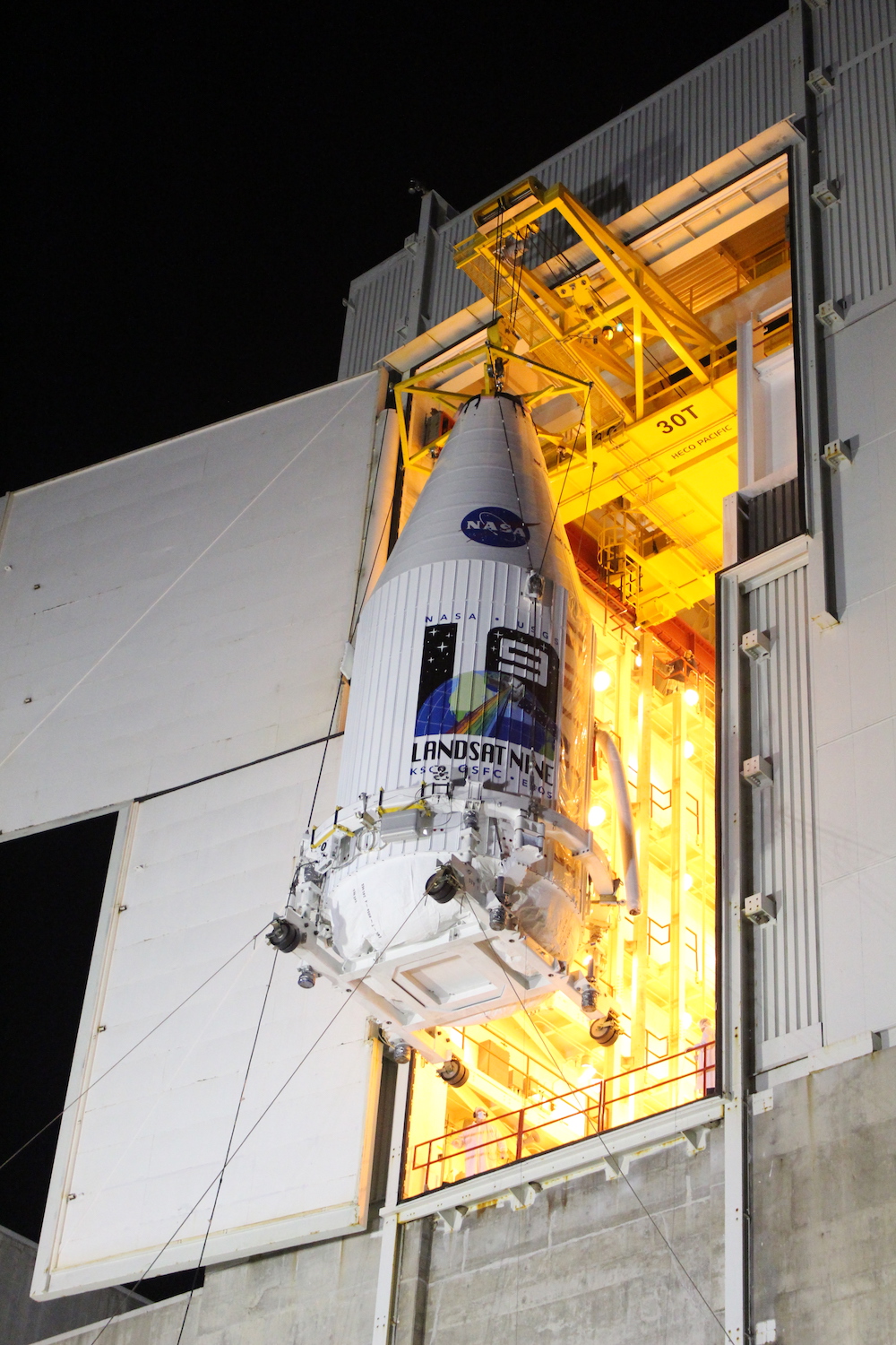 Landsat 9: Payloads Stacked Atop Atlas V For Launch